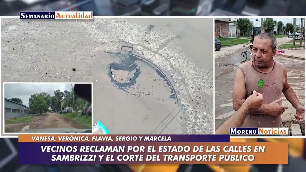 Vecinos reclaman por el estado de las calles en Sambrizzi y el corte ...