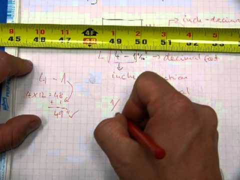 how to write feet and inches