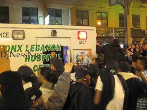 The Bronx is on Fire...Outside of Yankee Stadium when they won the World Series 2009 Pt 2