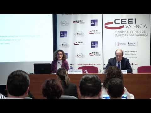 Victoria Gómez, de la AVI, en la jornada sobre ayudas y subvenciones de 2020 de CEEI Valencia