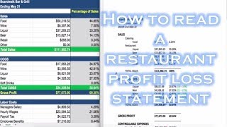 how to read a restaurant profit loss statement bar patrol