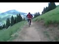 Following Jeff down a track in Les Crosets