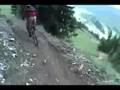 Following Jeff down a track in Les Crosets