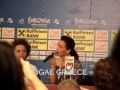Csezy singing in the press conference of Hungary (ESC 2008)