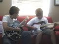 Our Newest Song. Peter on rhythm guitar and Ray on lead.....also chris touching the record button.enjoy