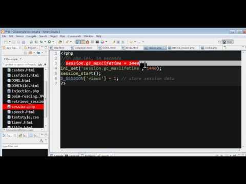 how to define session in php