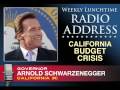 Governor Schwarzenegger's Weekly Lunchtime Radio Address