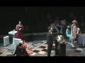 nathan gardner (freshman) as black, natalie weiss (junior) as queenie, stephanie martignetti (junior) as kate, and tommy wehry (senior) as burrs perform 