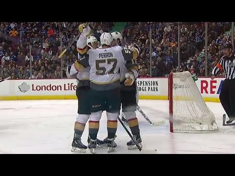 Video: Golden Knights' Haula scores on Canucks' Markstom thanks to pretty passing play