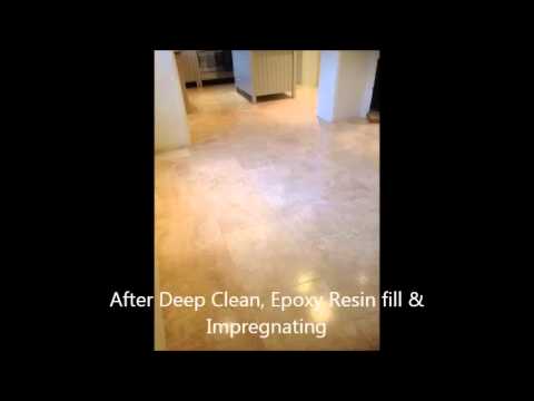 how to fill travertine
