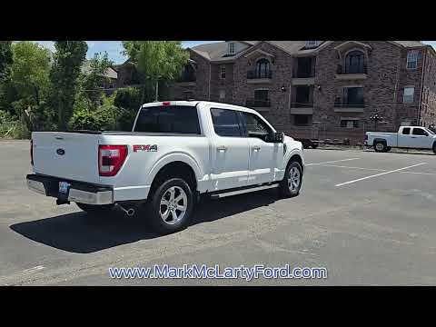 Used 2022 White Metallic FORD LARIAT 4WD SUPERCREW 5.5