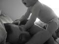 naked baby beating up Daddy