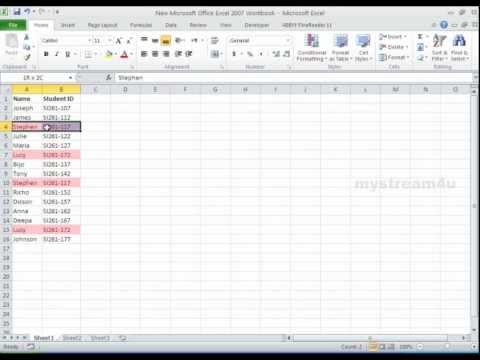 how to locate duplicates in excel