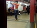 Hot Tranny Mess Dancing in NYC Subway