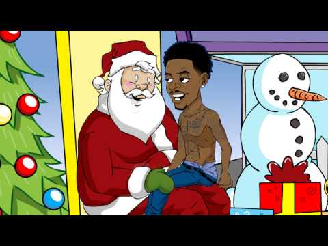 Chief Keef and Rich Homie Quan sit on Santa's Lap
