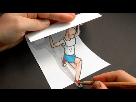 video-linktoworks-3D Trick Art - How To Draw A 3D Man - Cool Illusion...