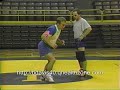 2-time olympic wrestler barry davis demonstrates double-leg takedown techniques. part 1 of 2.
