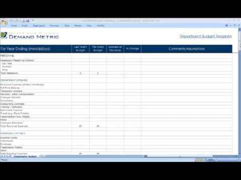 how to budget for your department