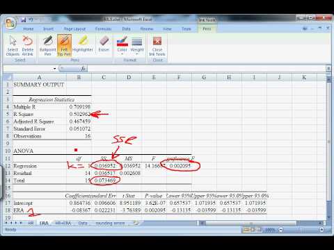 how to read regression output