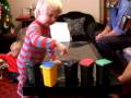 Rory performs inventory on his Christmas bins