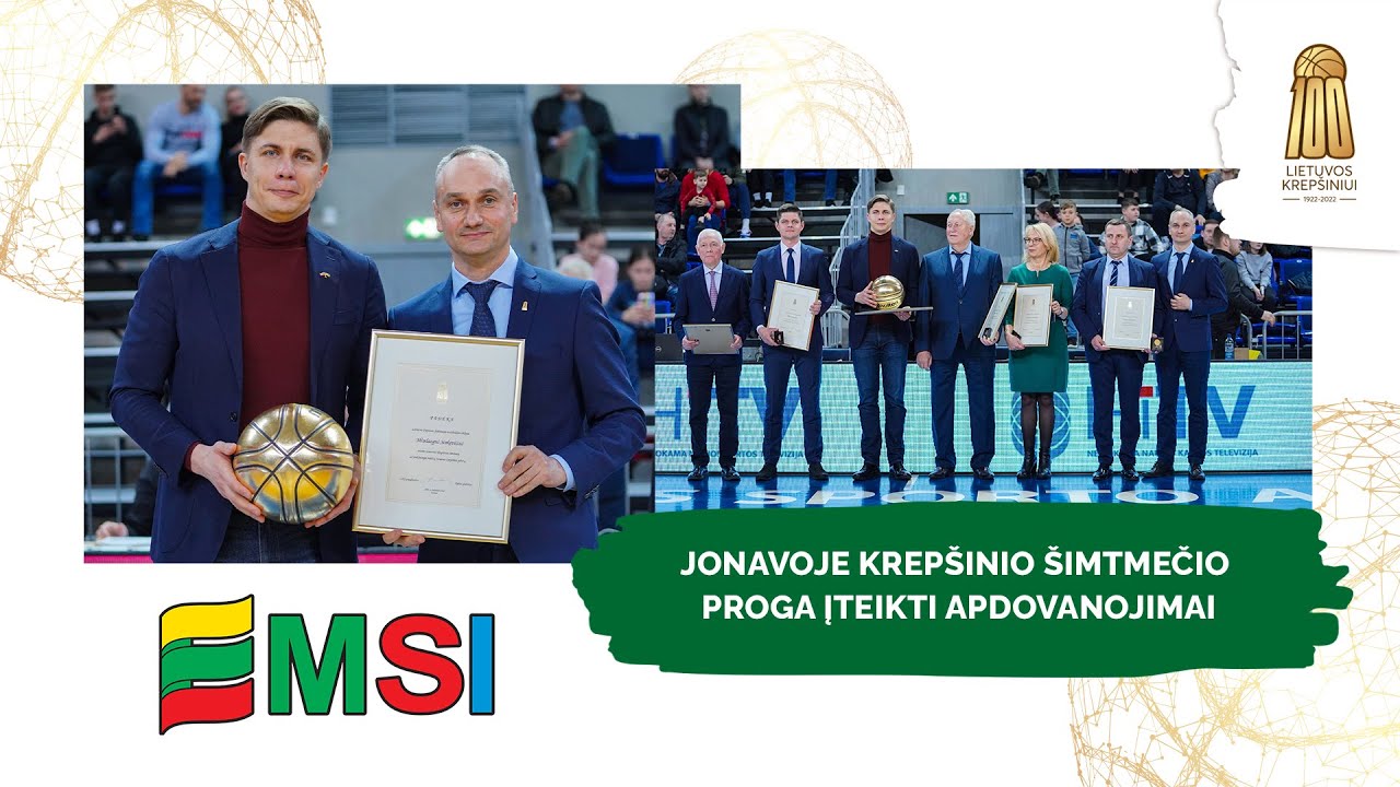 Jonavoje krepšinio šimtmečio proga įteikti apdovanojimai