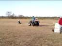 4-wheeler bob sledding!