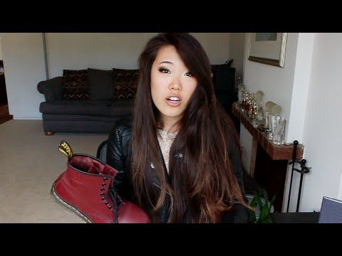 how to wear purple dr martens