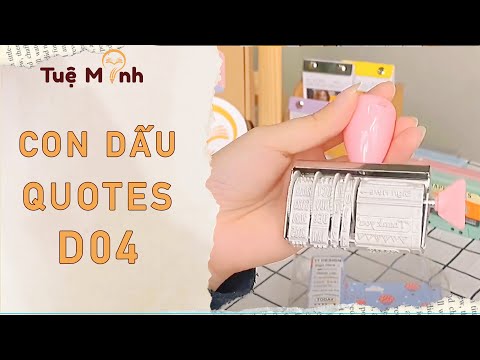 Con dấu in chữ thông điệp quotes, ngày tháng năm trang trí sổ vintage D04