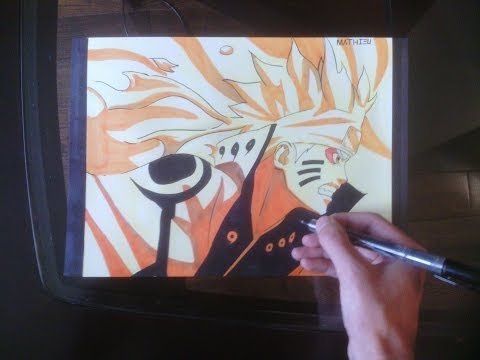 how to draw naruto sage mode
