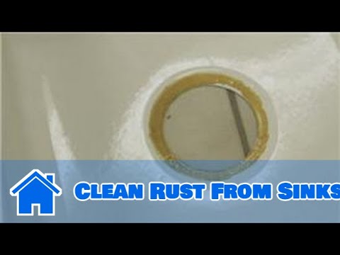 how to remove rust from sink drain