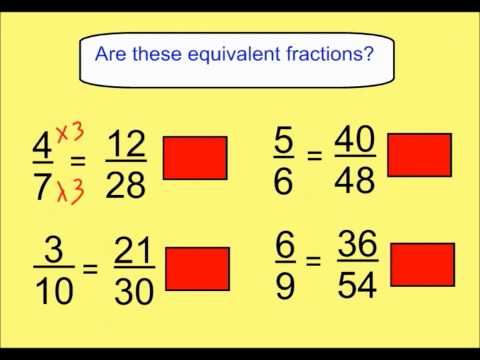 how to know equivalent fractions