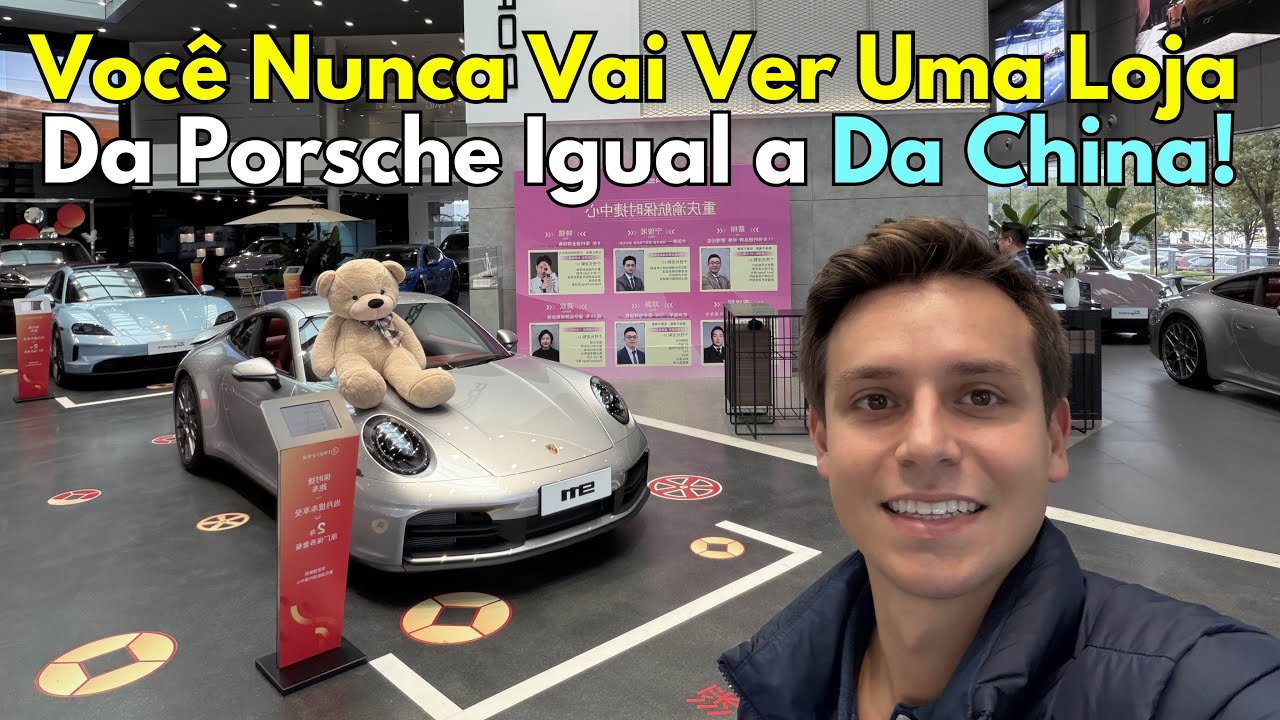 Você Nunca Viu uma Loja da Porsche como Essa! Visitei a Porsche na CHINA!