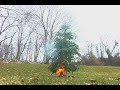 A real time video of a dry Christmas tree burning. In less than fifteen seconds this tree becomes a raging inferno. Imagine if this were in your home. I'm making the case for keeping your holiday tree fresh by cutting the trunk and keeping water in the stand. What's more, when the season is over, remove the tree from this house.