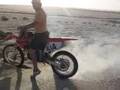 Smoking that bike tyre