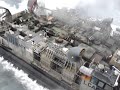 Here's a birds-eye view of an LCAC (Landing Craft Air Cushion) as it leaves the well deck of the USS Bonhomme Richard (LHD-6). Taken during the Tiger Cruise in 2005.