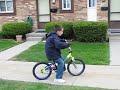 Jacob on a two wheeler