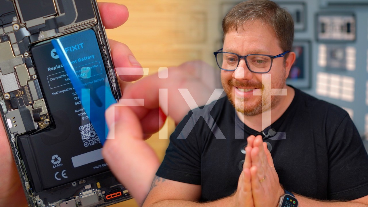 Troquei a bateria do iPhone 15 Pro Max da minha esposa!