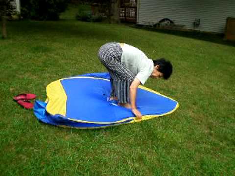 how to fold a self erecting tent