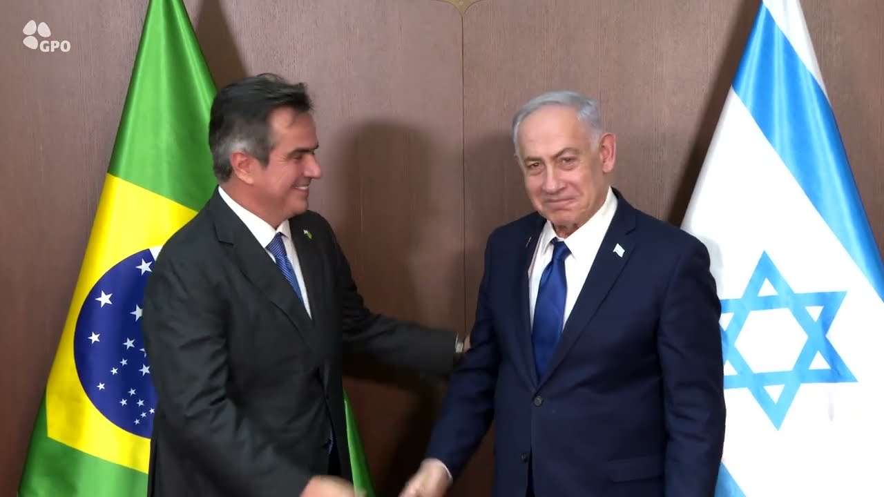 ראש הממשלה נתניהו נפגש בלשכתו בירושלים עם יו"ר המפלגה הפרוגרסיבית בברזיל, סירו נוגיירה לימה פילו