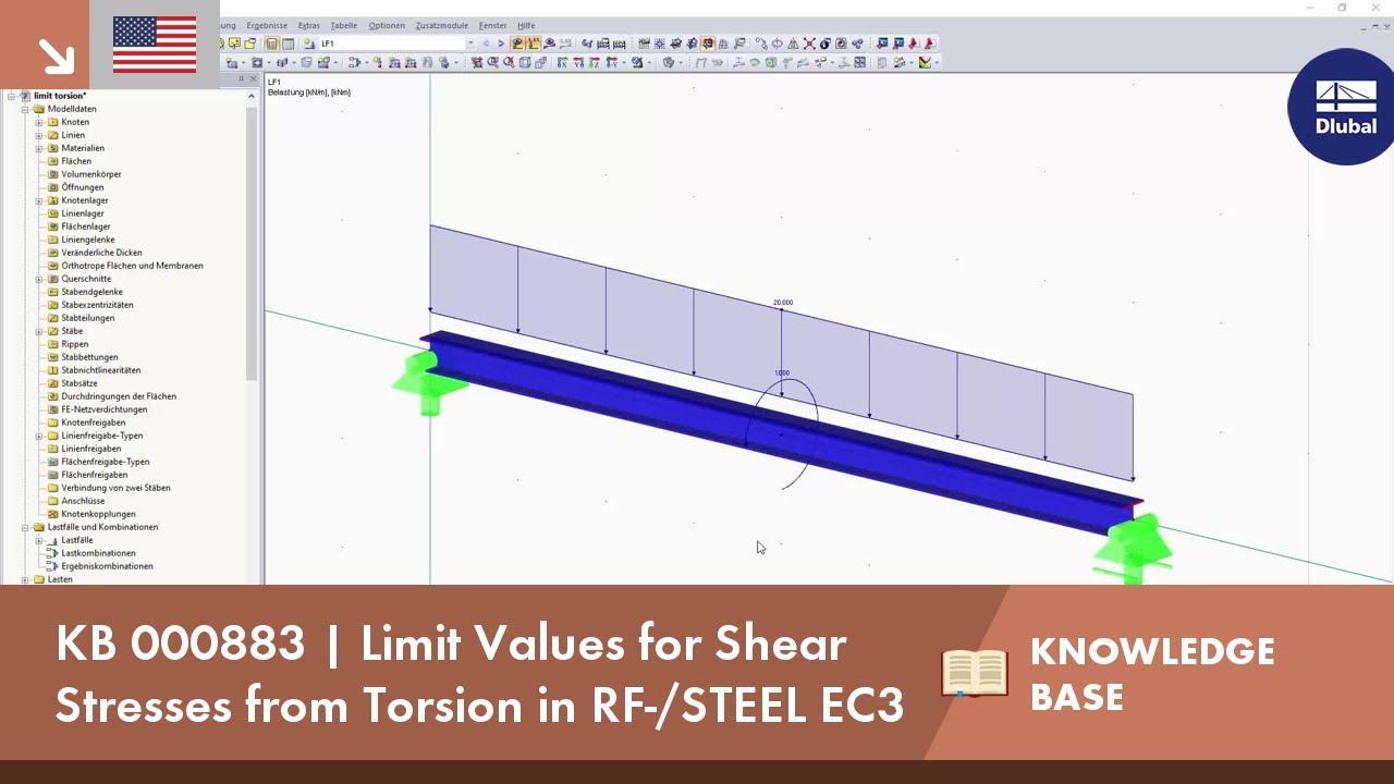 KB 000883 | Limit Values for Shear Stresses from Torsion in RF-/STEEL EC3