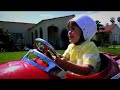 A child drive a car...