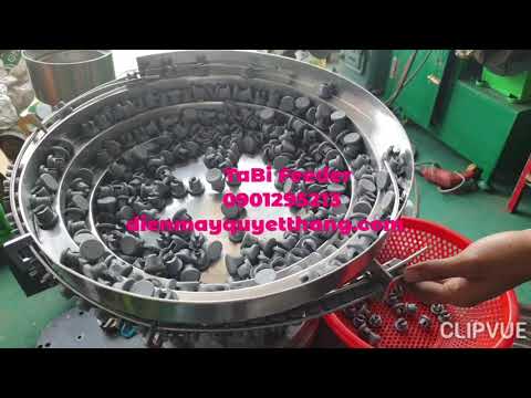 Phễu rung cấp nắp cao su part feeder for caps (nắp chai thuốc)