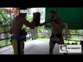 Malaysia MMA fighter Adam Kayoom (ATT) pad work w/ Lamsongkram Chuwattana @tigermuaythai