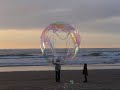 Beautiful Giant Bubbles on the Beach