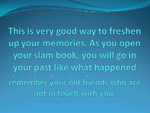how to fill slam book in a cool way