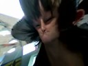 my friend playing with photo booth