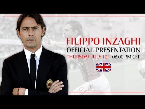 Filippo Inzaghi, Official Presentation | ENG | AC Milan Official Filippo Inzaghi, Official Presentation | ENG | AC Milan Official