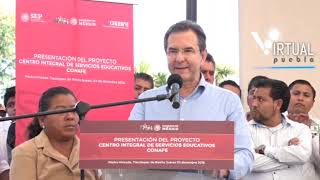 Videos de Puebla  - Esteban Moctezuma y Tony Gali presentan el Centro Integral Conafe