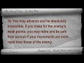 chapter vi. weak points and strong. the oldest military treatise in the world. classic literature videobook with synchronized text, interactive transcript, and closed captions in multiple languages. audio courtesy of librivox. read by paul sze. playlist for the art of war by sun tzu: www.youtube.com