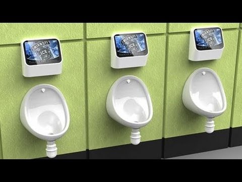 NMATV - The Exhibit Bar in London installed some video games in the mens' restroom, where your urine stream is your controller. A sensor in the urinal senses you app...
